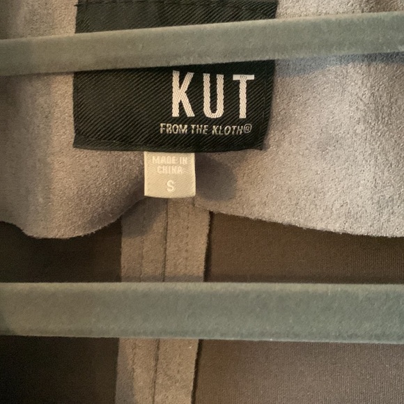 NWOT Kut from Kloth gray motto jacket. Size small. Suede feel. Sale🤩🤩🥳🥳 - Picture 4 of 9